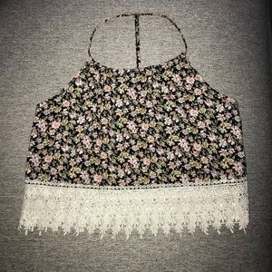 PacSun Flowered Crop Top